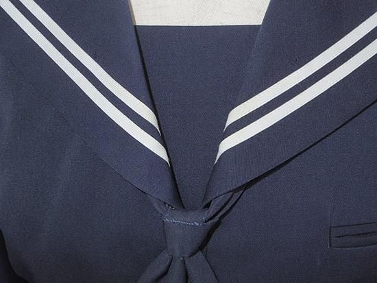 セーラー服上下冬/指定ネクタイ＜W75：180A＞(B361)中古/jk制服