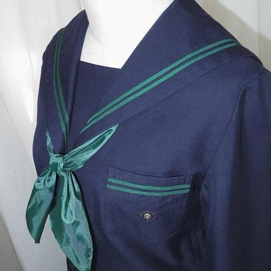 セーラー服上下冬＜W74＞(B447)中古/jk制服/日本校服 - セーラー
