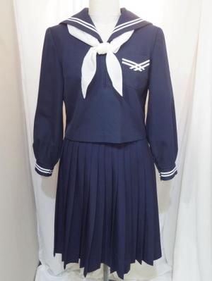 セーラー服上下冬/36車ひだ<W66-60:160A>(B522)中古/jk制服 セーラー服上下冬/36車ひだ<W66-60:160A>(B522)中古/jk制服