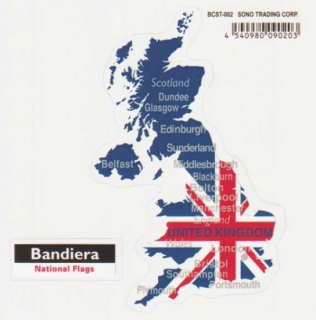 Bandiera (バンディエラ） ダイカットクリアステッカー U.K.　14074 イギリス