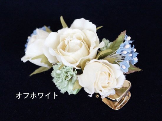 【レトロ 和装】バラと小花のヘアクリップ【画像13】