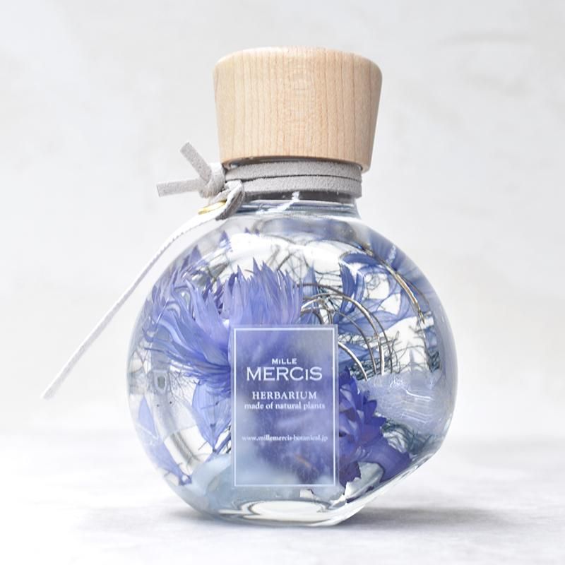 オーダーメイド品【ハーバリウム】Happy Birthday-blue flower