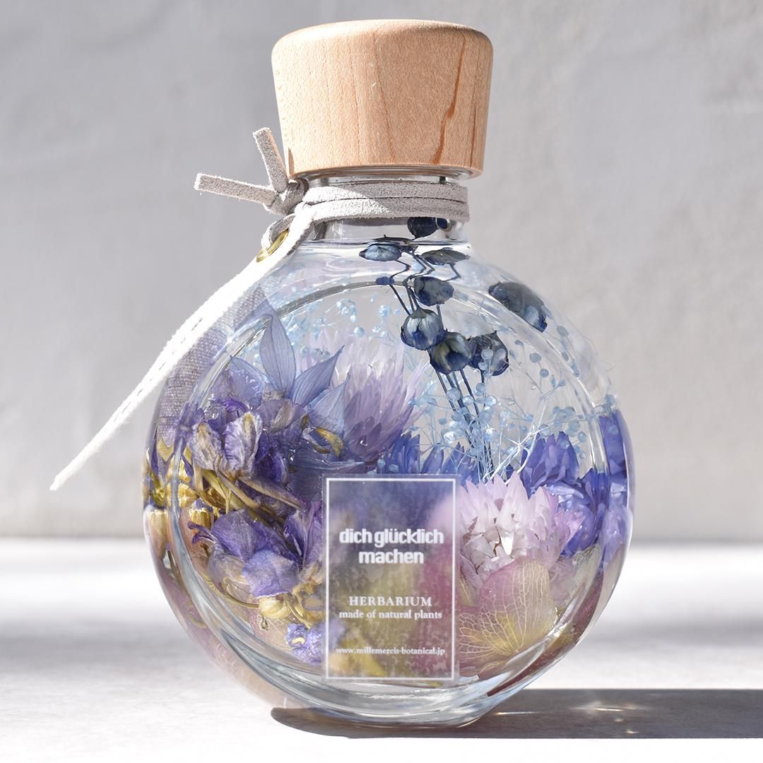 オーダーメイド品【ハーバリウム】dich glücklich machen - Delphinium