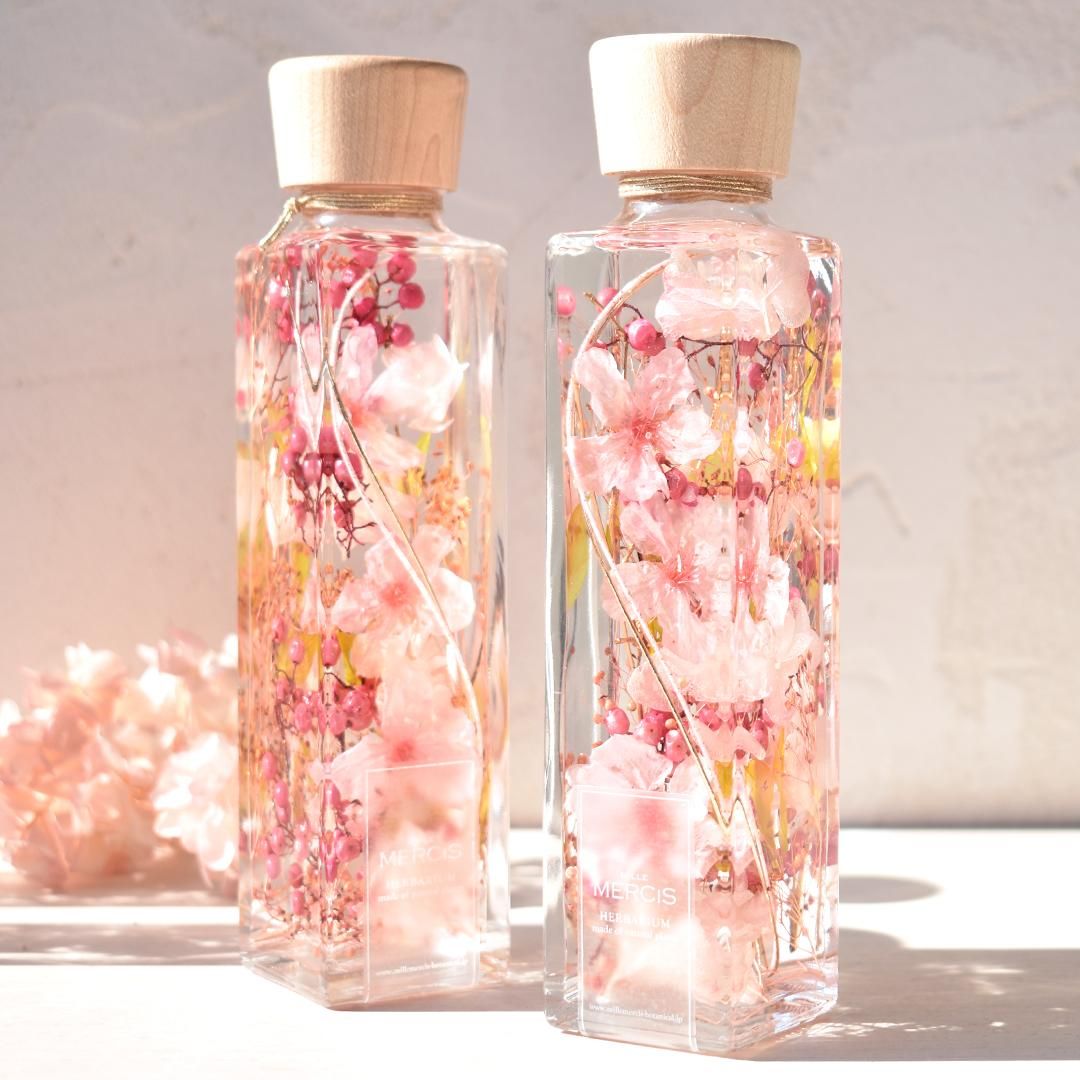 ◆ハーバリウム　188  桜いっぱいまあるい春bottle *.:。✿*゜¨ ◇ハーバリウム188 桜いっぱいまあるい春bottle *.:。✿*゜¨