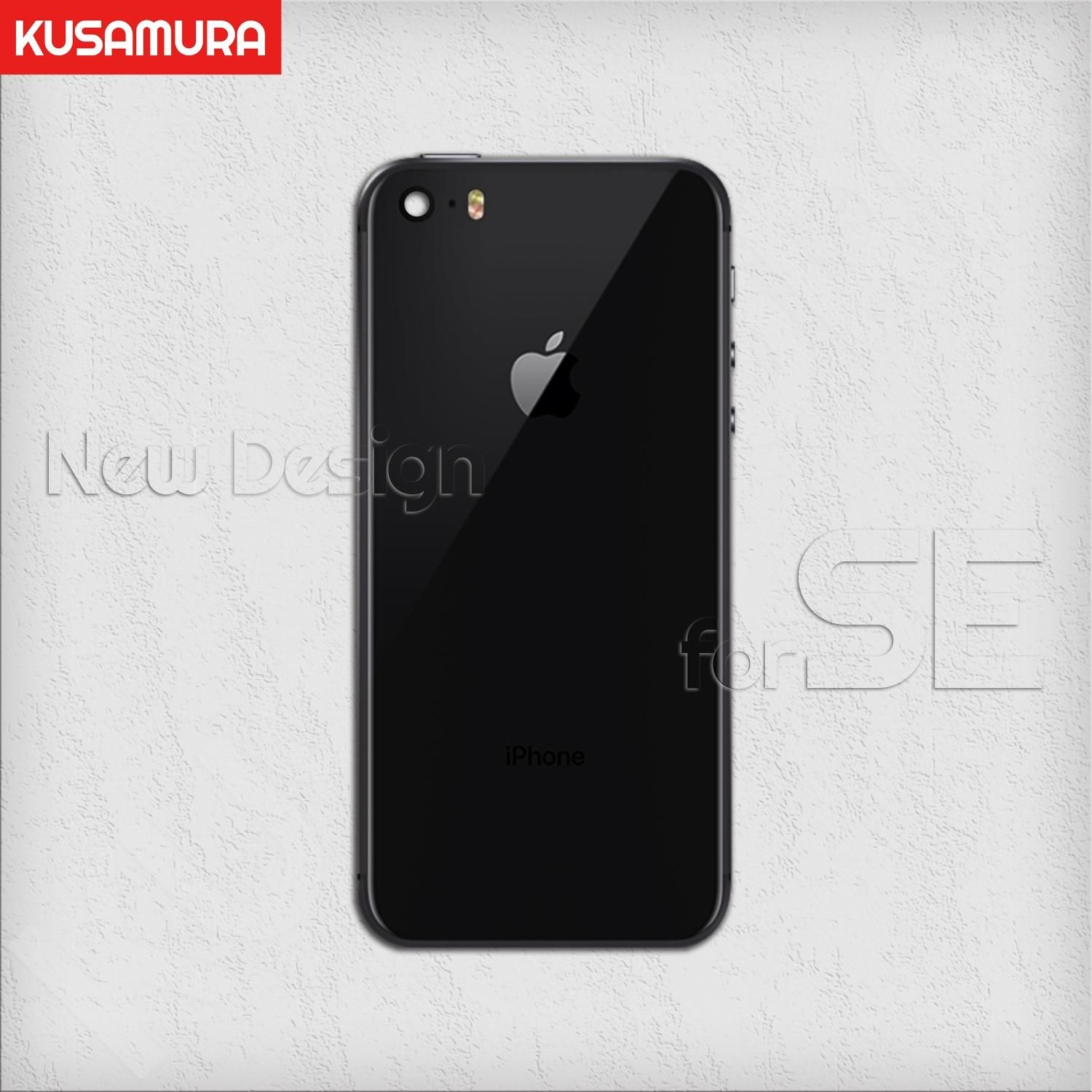 iPhone SE (第1世代) 改8 ガラス背面 バックパネル ブラクラ色