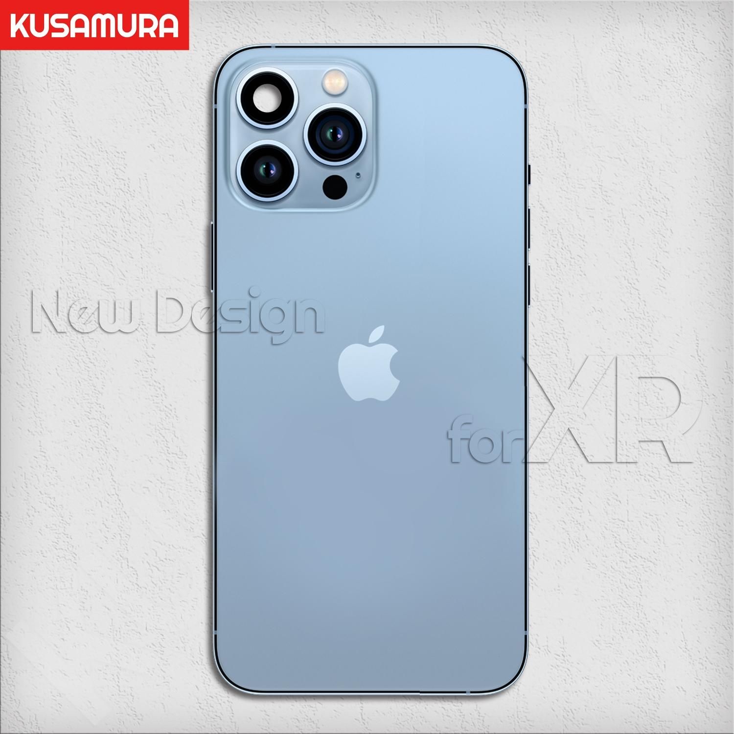 iPhone XR 改13Pro フラットフレーム バックパネル シエラブルー iPhone XR 改13Pro フラットフレーム バックパネル シエラブルー