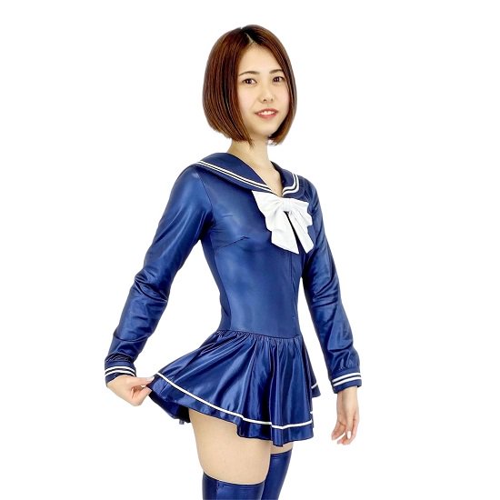 【オリジナル】 スーパーウェット 長袖セーラーレオタード (全3色) - School girls costume
