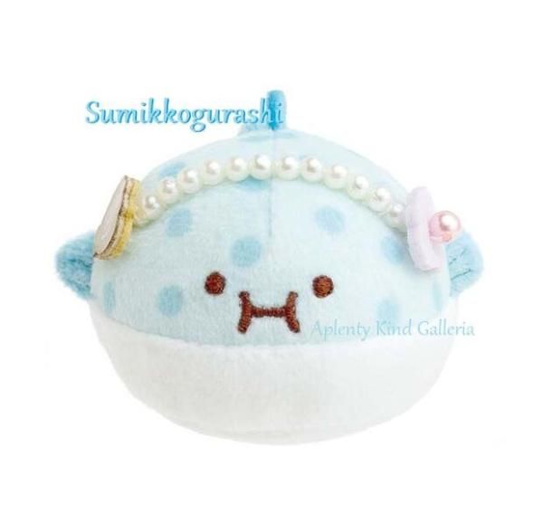 サンエックス - すみっコぐらし　すみっコとうみっコテーマ　はりせんぼん　てのりぬいぐるみ　限定品 San-X (5) すみっコぐらし ざっそうとようせいのお花畑テーマ て