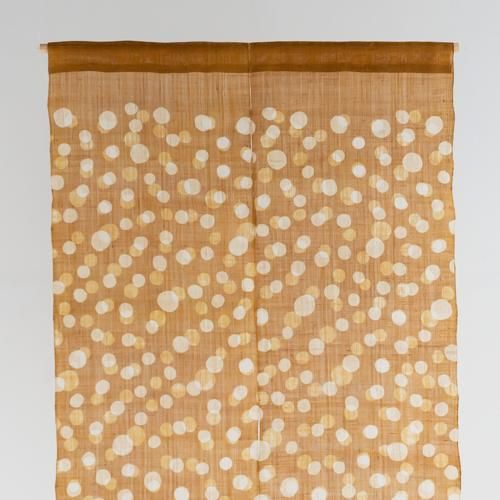 山内武志 麻のれん 水玉(黄) - 生活購買店reed 山内武志 麻のれん 水玉(黄) - 生活購買店reed
