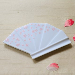 sense plate　和紋　桜／市松　【nimono】　菓子皿