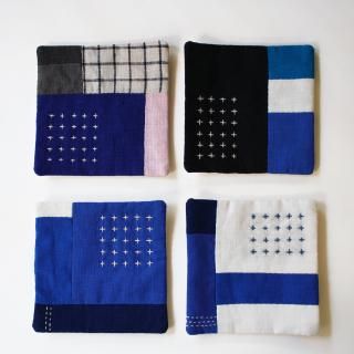 ちいさな手仕事　パッチワークのコースター11×11