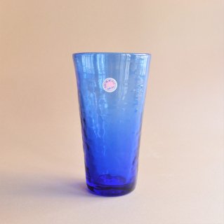 沖縄工芸村　ビールグラス青