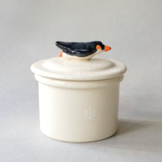 ま工房　陶蓋物　小　ペンギン