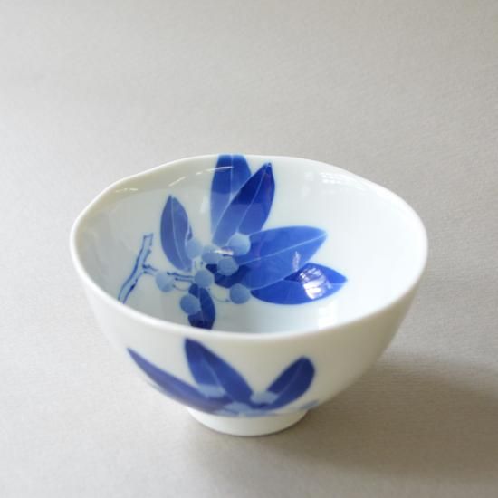 瀬戸染付 眞窯 飯碗 ローリエ - 加藤五郎商店