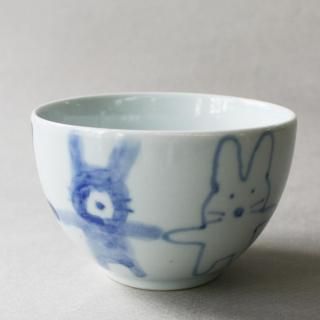 山中秀書　姫小鉢　手つなぎウサギ