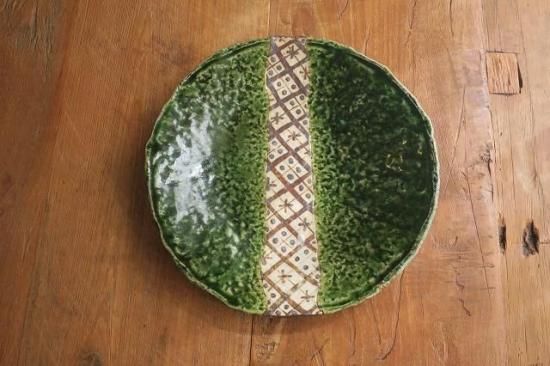 織部つぼつぼ紋小皿 織部つぼつぼ紋 小皿9個 鉄絵 陶芸