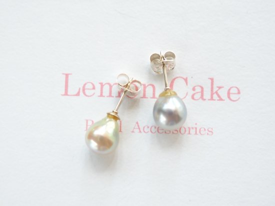 ＊＊【あこや真珠シルバーピアス s】＊＊ - Lemon Cake | handmadeパールアクセサリー通販ショップ