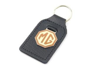 ۥ MG / Key Fob Black with MG in Brown/Cream