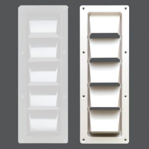 317052<br>ABS ルーバーベント305(338) x 83(121)mm White<br>(KH27290w)