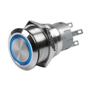 720586<br>BEP SUS プッシュスイッチ ON-OFF 24V BLUE<br>(80-511-0007-01)