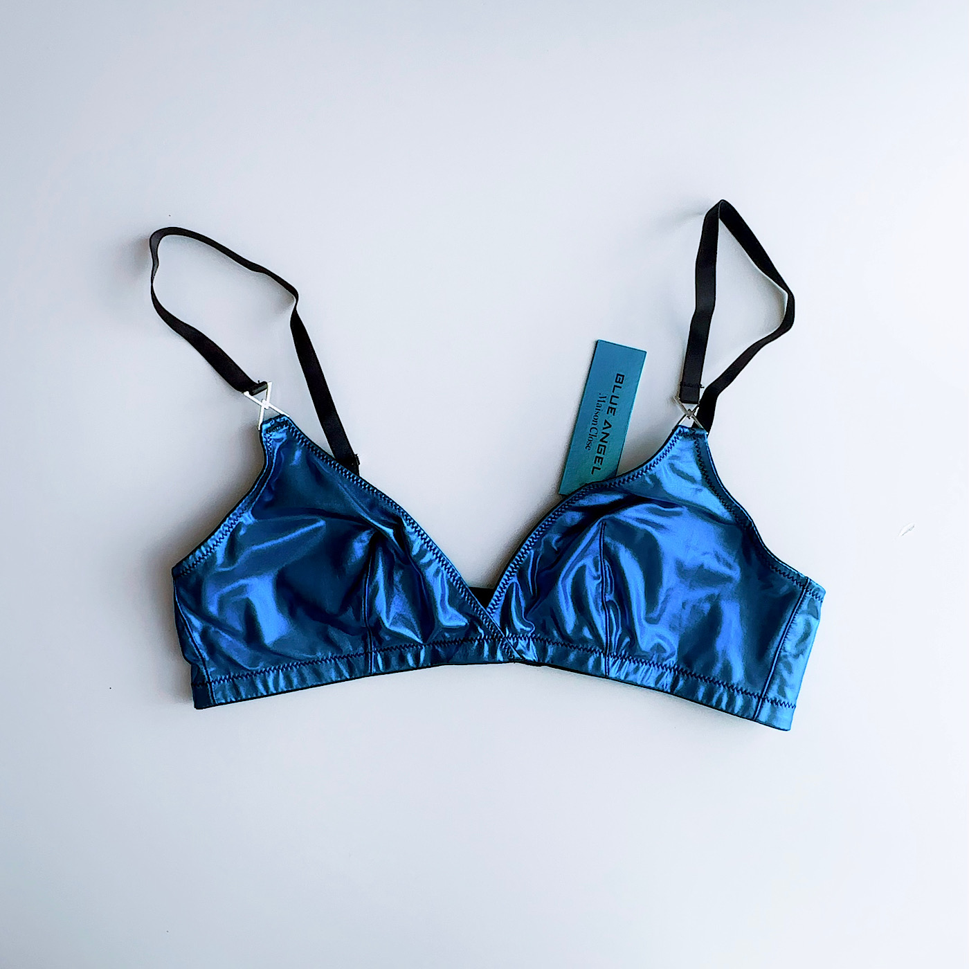 MAISON CLOSE/Metallic Foil Triangle Bra…