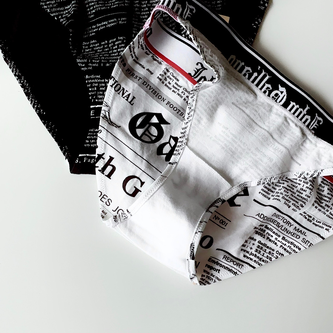 John Galliano/Vintage Newspaper Shorts - Lienge Online Shop