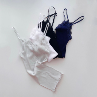 Oscalito/Cotton100% V Neck Rib Camisole