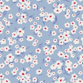 <img class='new_mark_img1' src='https://img.shop-pro.jp/img/new/icons3.gif' style='border:none;display:inline;margin:0px;padding:0px;width:auto;' />PWK68808 Spring Daisies -Periwinkle 【カット販売】 コットン100%
