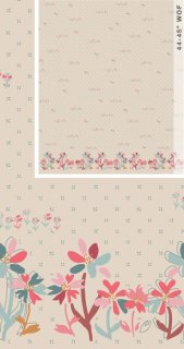 TRB7011 Gathering Blooms Seven Panel -The Season of Tribute - The Softer Side 【カット販売】 コットン100% 生地