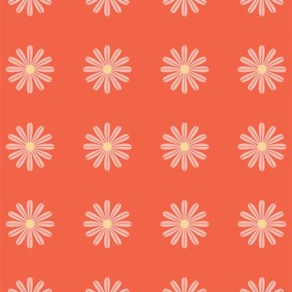 FBL90706 Choose Happy Tangerine -Flower Bloom 【カット販売】 コットン100% 生地