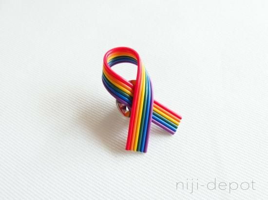 プライドリボン・ピンバッジ - LGBTsとAllyのためのレインボー