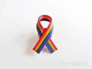 アリコ お客様用配布 非売品ピンバッジ 未使用 button badge・lapel pin - LGBTsとAllyのためのレインボー
