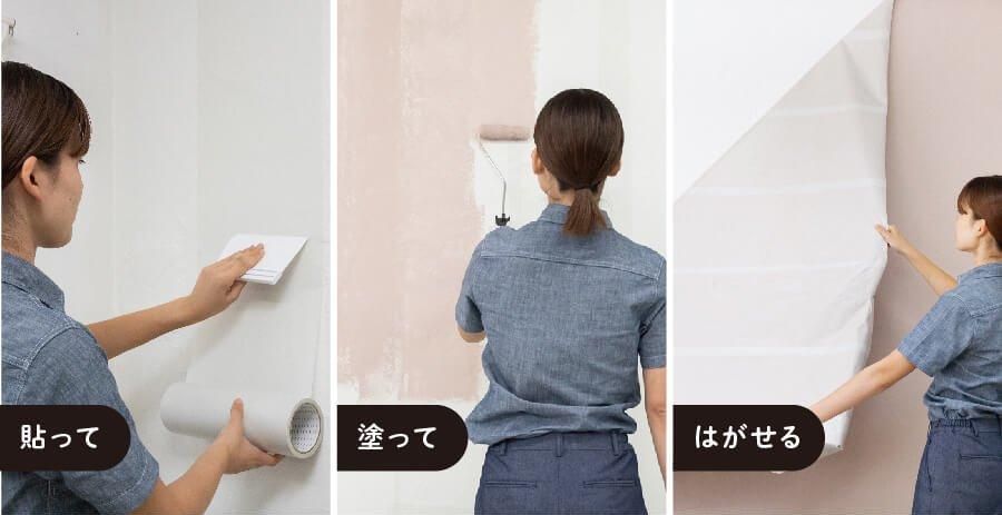 壁紙に貼って塗ってまた剥がせるマスキングテープ ペインタブル 壁紙に貼って塗ってまた剥がせるマスキングテープ ペインタブル