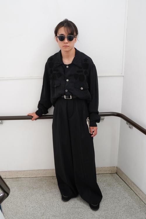 masu 22aw future wide trousers - スラックス