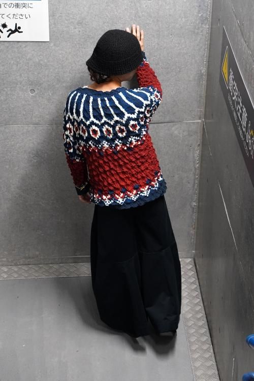 MASU（エムエーエスユー） [22AW] “POPCORN NORDIC SWEATER” -RED