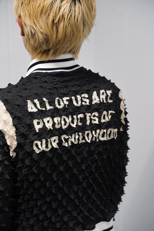 MASU 22AW SPIKY STADIUM JACKET スタジャン 46 MASU(エムエーエスユー)のSPIKY STADIUM JACKET BLACKの通販