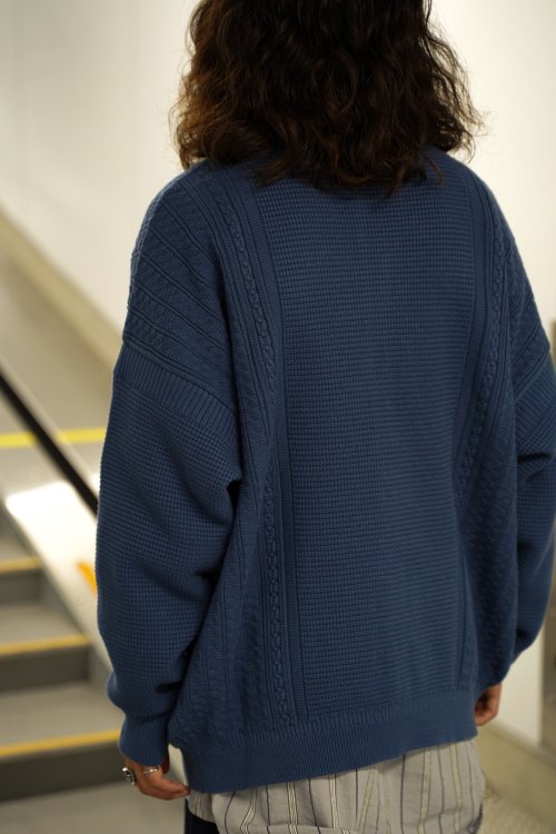 YASHIKI22aw Yukisora Cardigan SMALT BLUE カーディガン | velocityes.com