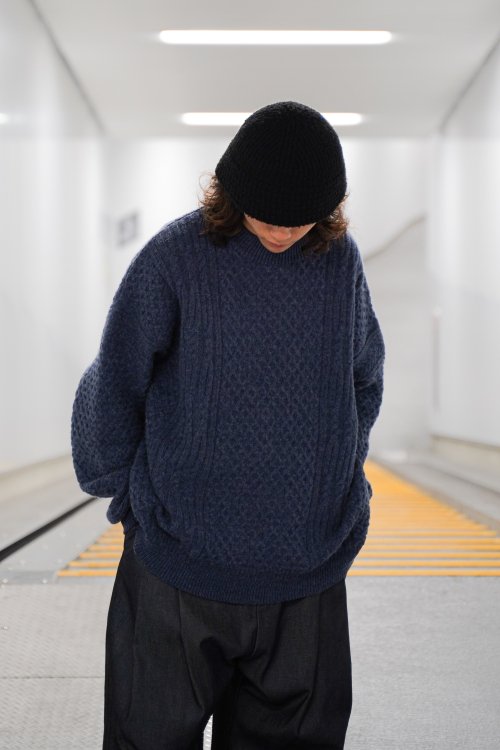 YASHIKI [22AW] "Tokei Knit" -BLUE- SOBO STORE 蒼氓札幌公式通販サイト