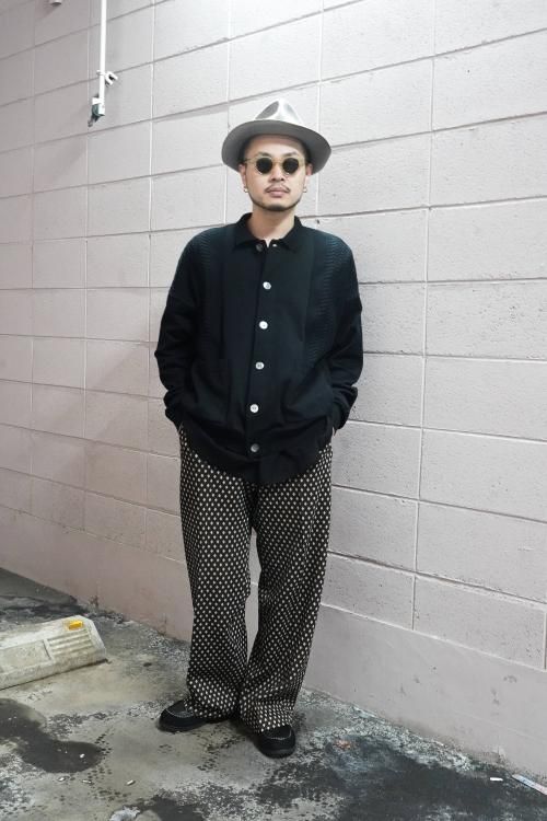 トップス YASHIKI 23ss hanaakari collar cardigan YASHIKI - 【ラスト1点】【23SS】Hanaakari Collar Cardigan(BLACK