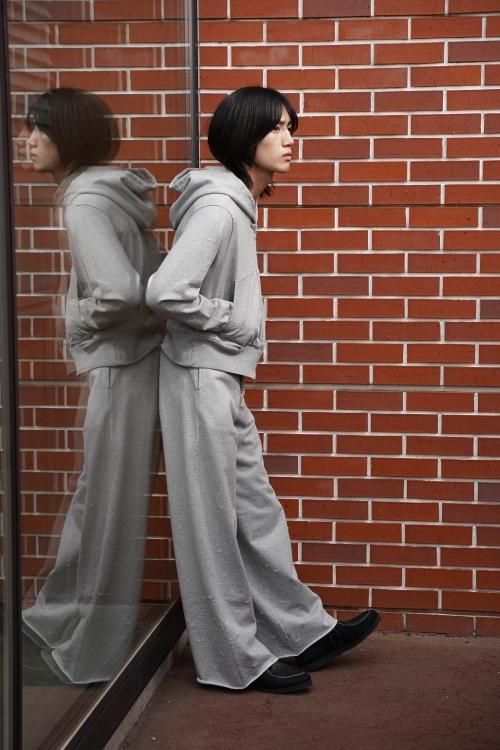 トップス MASU 23aw Angel zipup hoodie MASU(エムエーエスユー)のANGEL ZIP-UP HOODIE GRAYの通販