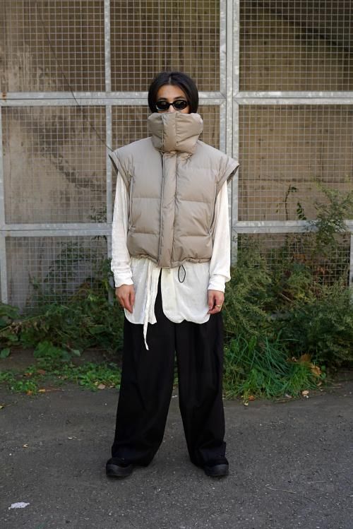 leh WRAP WIDE SLACKS -BLACK- 黒 LEH 