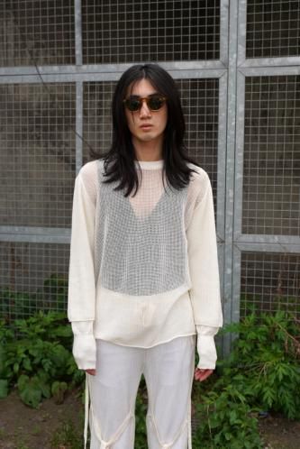 【スペシャル】KHOKI 21AW パッチワーク モヘア ニット マルチカラー レオパードヘビーモヘアニットカーディガン 24FW-WMK-KN10