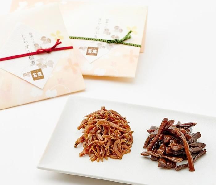 しらす山椒煮 きゃらぶきの味2点セット 大正２年創業 料亭蔦茂