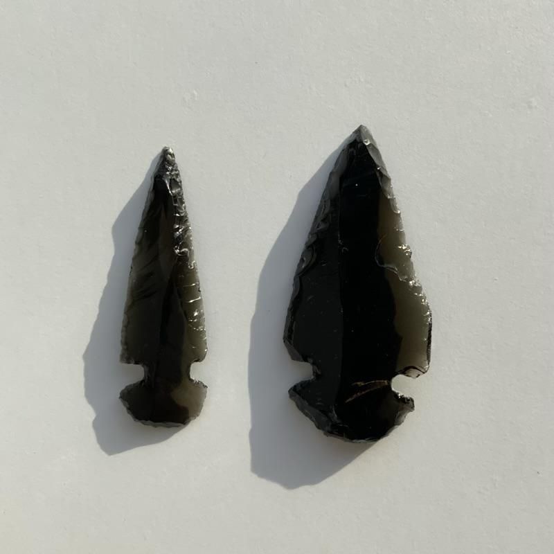 黒曜石 矢じり 3個セット 】 黒曜石 オブシディアン 矢じり