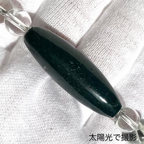 黒平産水晶10mmと出雲瑪瑙12mmのブレスレット