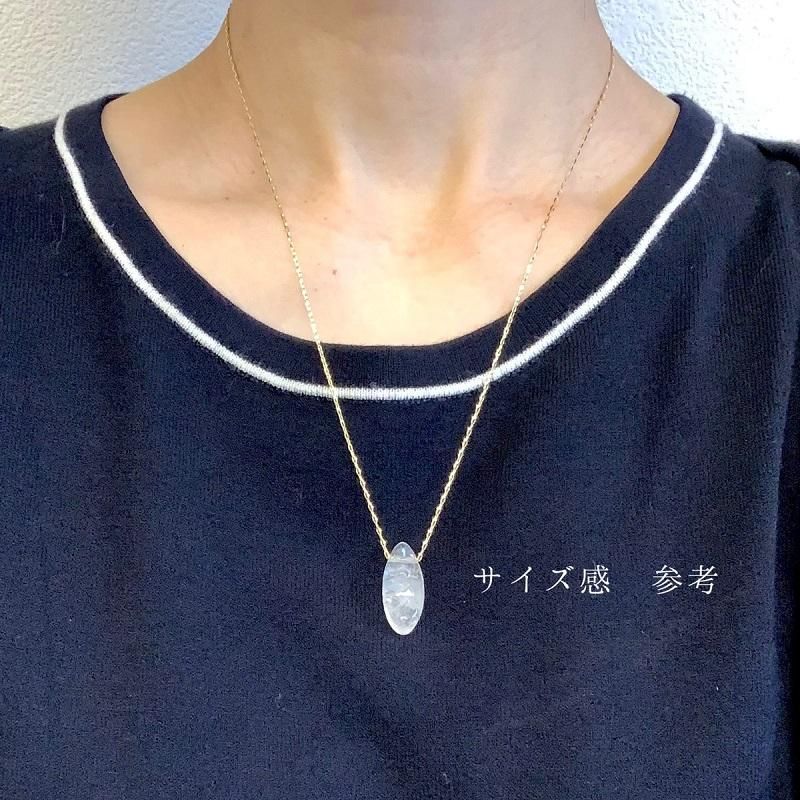 黒平産水晶 大珠 ペンダント K18チェーン 】 山梨県 黒平鉱山 黒 黒平産水晶 大珠 ペンダント K18チェーン 】 山梨県 黒平鉱山 黒