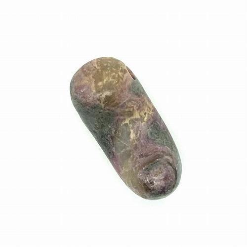 福島県御斎所鉱山 バラ輝石 勾玉 】 ロードナイト 国産 福島県 御斎所