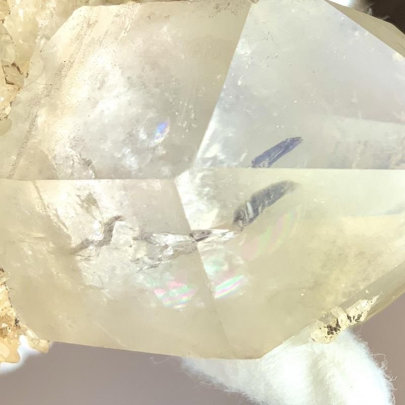 水晶ダブルポイント 母岩付き 】 レインボー クォーツ quartz