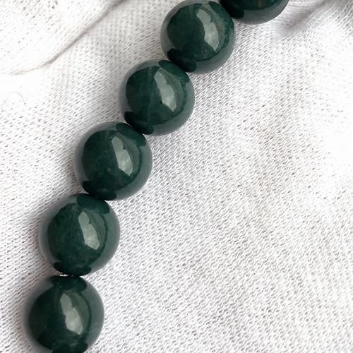 碧玉 AAA ブレスレット 10mm玉 】 出雲石 国産 花仙山 青めのう