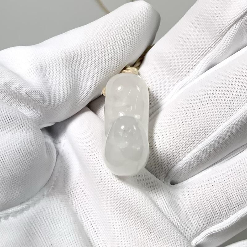 乙女鉱山水晶 勾玉 大麻紐ペンダント 】 乙女水晶 天然石 万能石